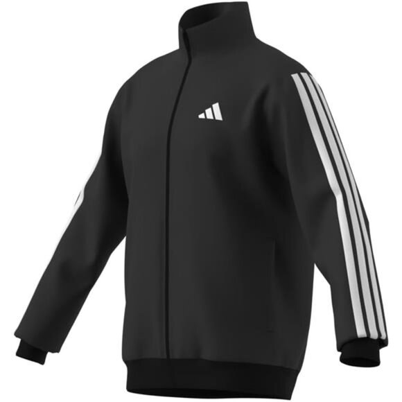 Adidas mens 3-stripes Tricot Track Top Black and White NEW - Picture 3 of 7